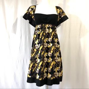 Bauhaus Fraulein Floral Print Peasant Dress